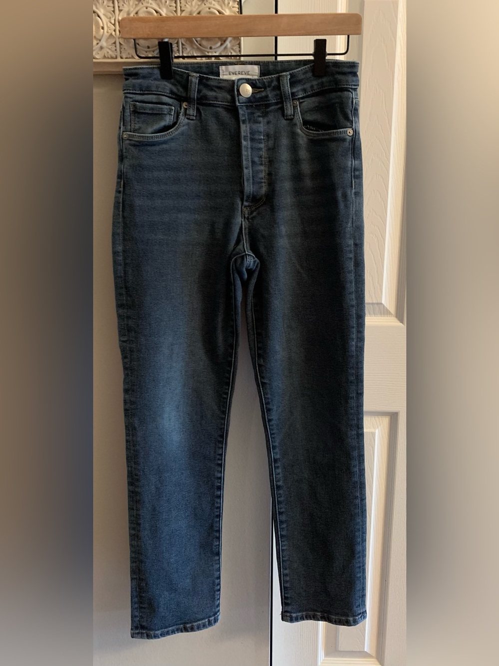 Evereve Dark Blue Straight Leg Jeans - 26